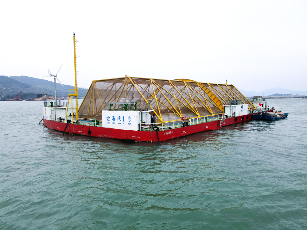 “定海湾1号”深远海养殖平台。连江县融媒体中心供图